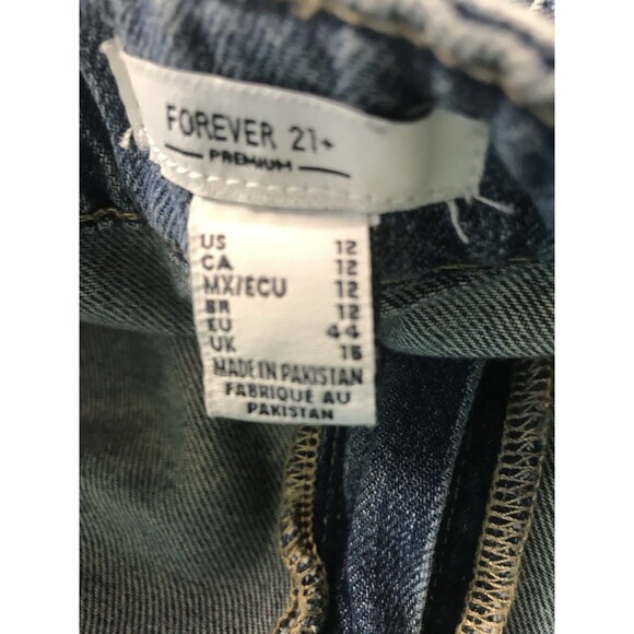 Forever 21 + Extra Wide Leg Carpenter Baggy Denim Grunge Skater Jeans 12 Plus - Picture 5 of 15